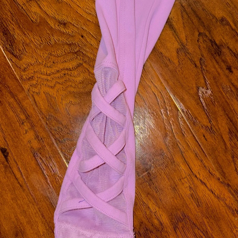 Justice Lavender Purple Girls' Leggings with Side Lace Detail Size 8